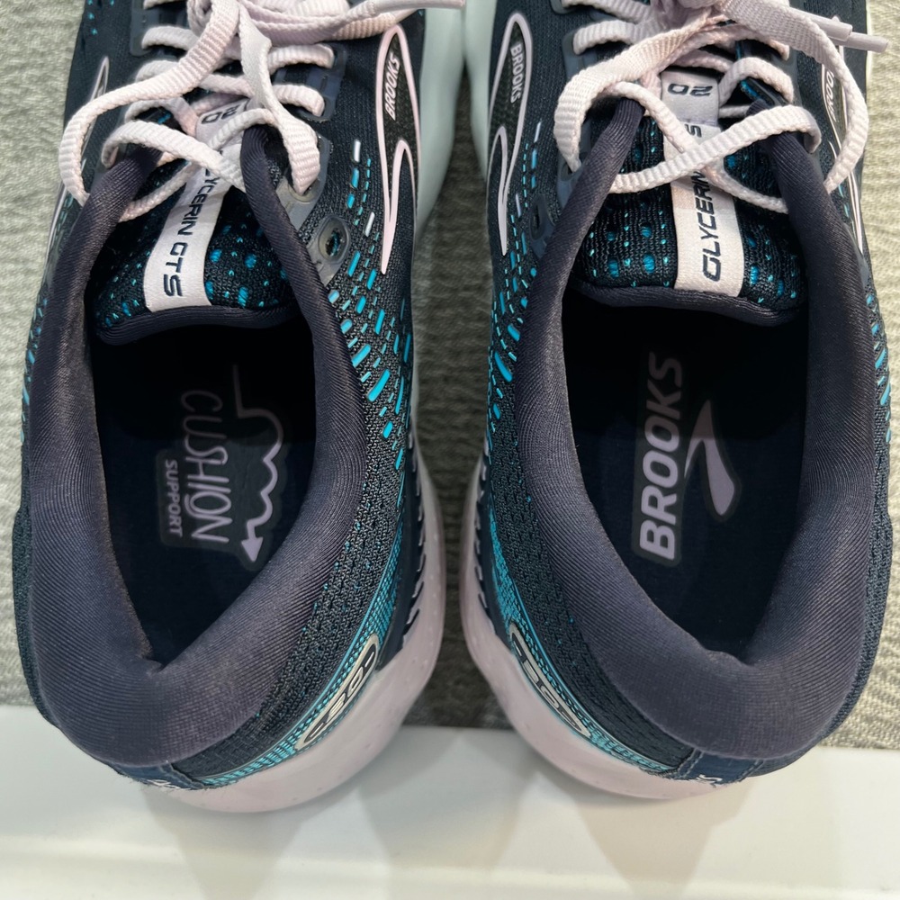 Brooks Glycerin GTS 20 Athletic Running Shoes Womens 10.5 Blue Comfort Sneakers - Picture 10 of 16